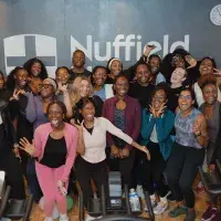 A group photo of the Afrospin students