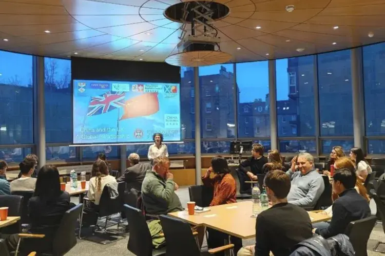 A room full of people at the China and the UK: A Global Relationship workshop